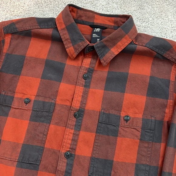 Mountain Hardwear Button Down Shirt - Medium - Burnt Orange/Charcoal - Picture 2 of 4